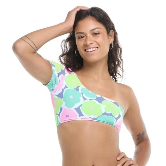 NWT Eidon floral print cap sleeve tankini & bikini bottom set, S - Picture 7 of 16
